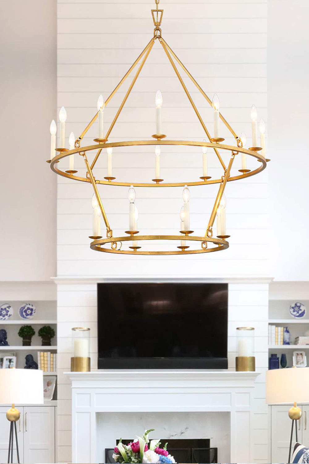 Two-Tiered Ring Chandelier