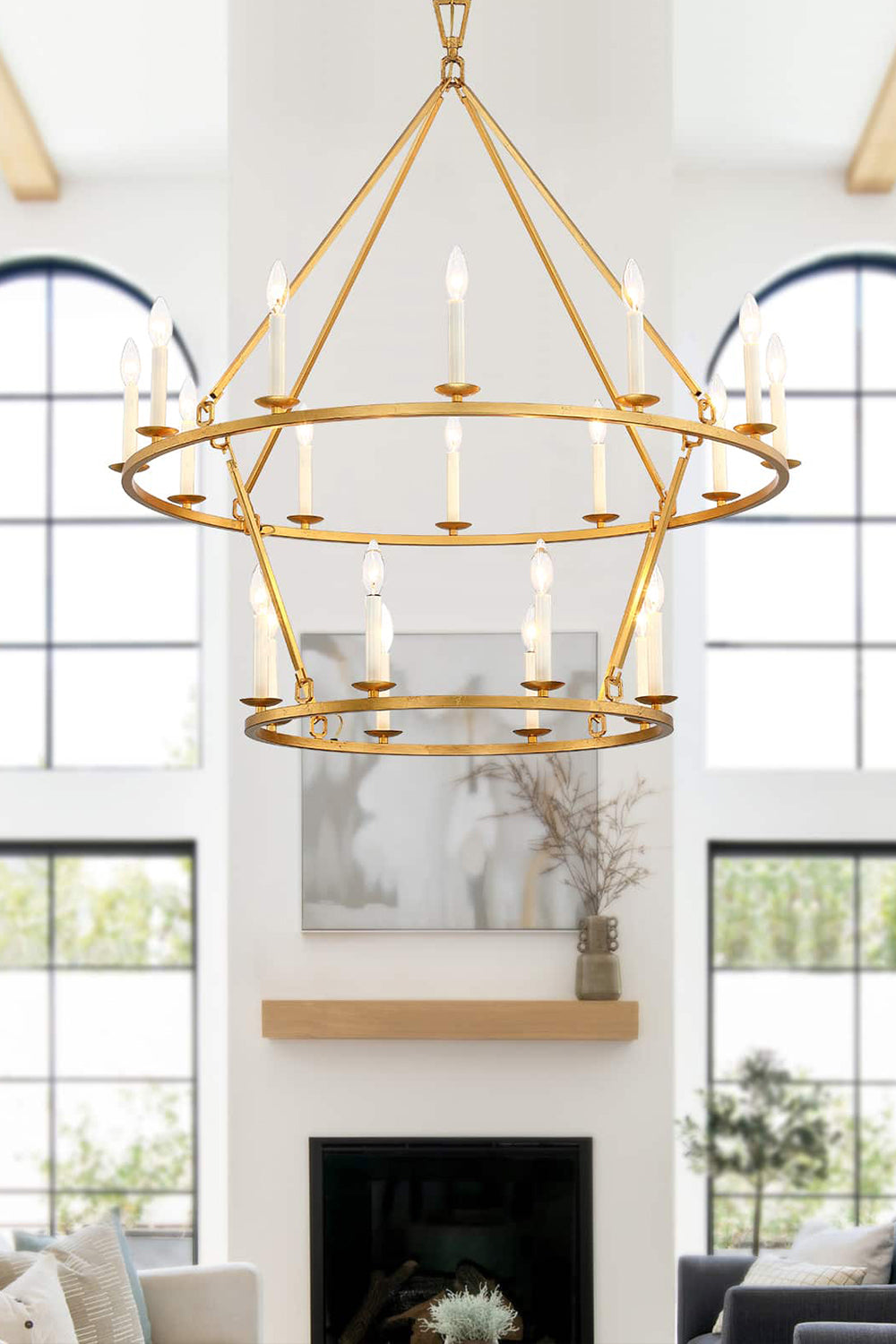 Two-Tiered Ring Chandelier