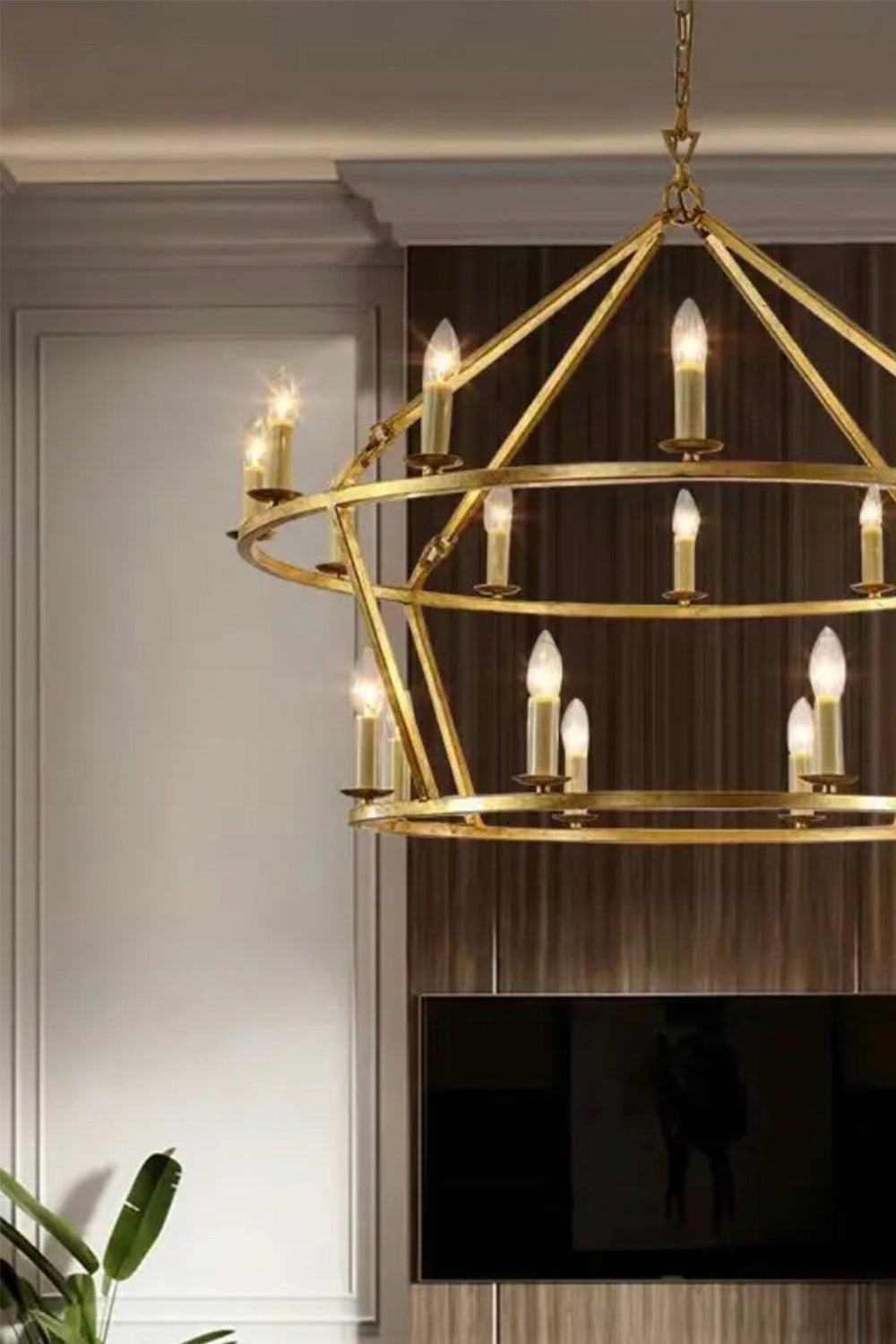 Two-Tiered Ring Chandelier