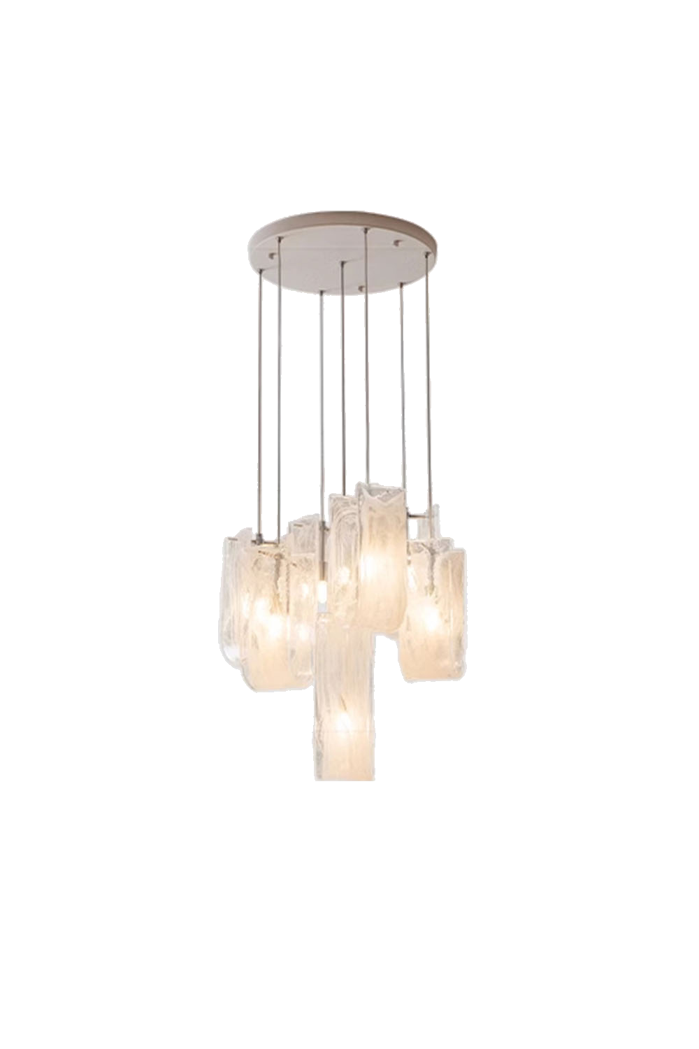 U-shaped Fog Glass Chandelier