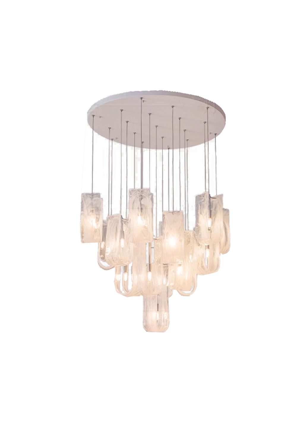 U-shaped Fog Glass Chandelier