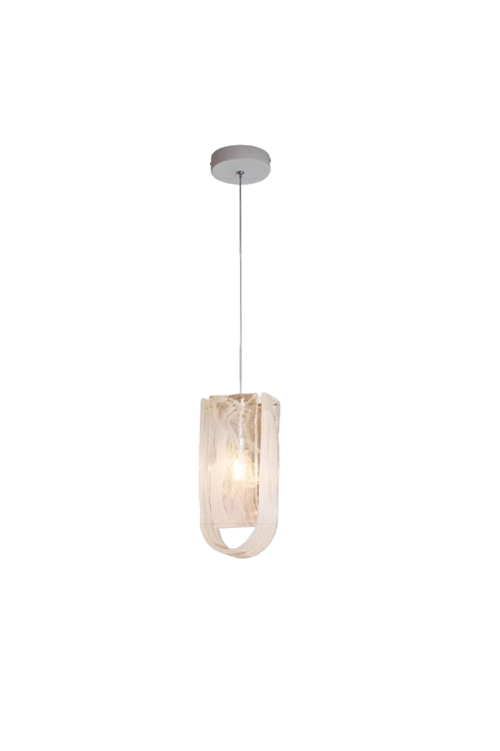 U-shaped Fog Glass Chandelier