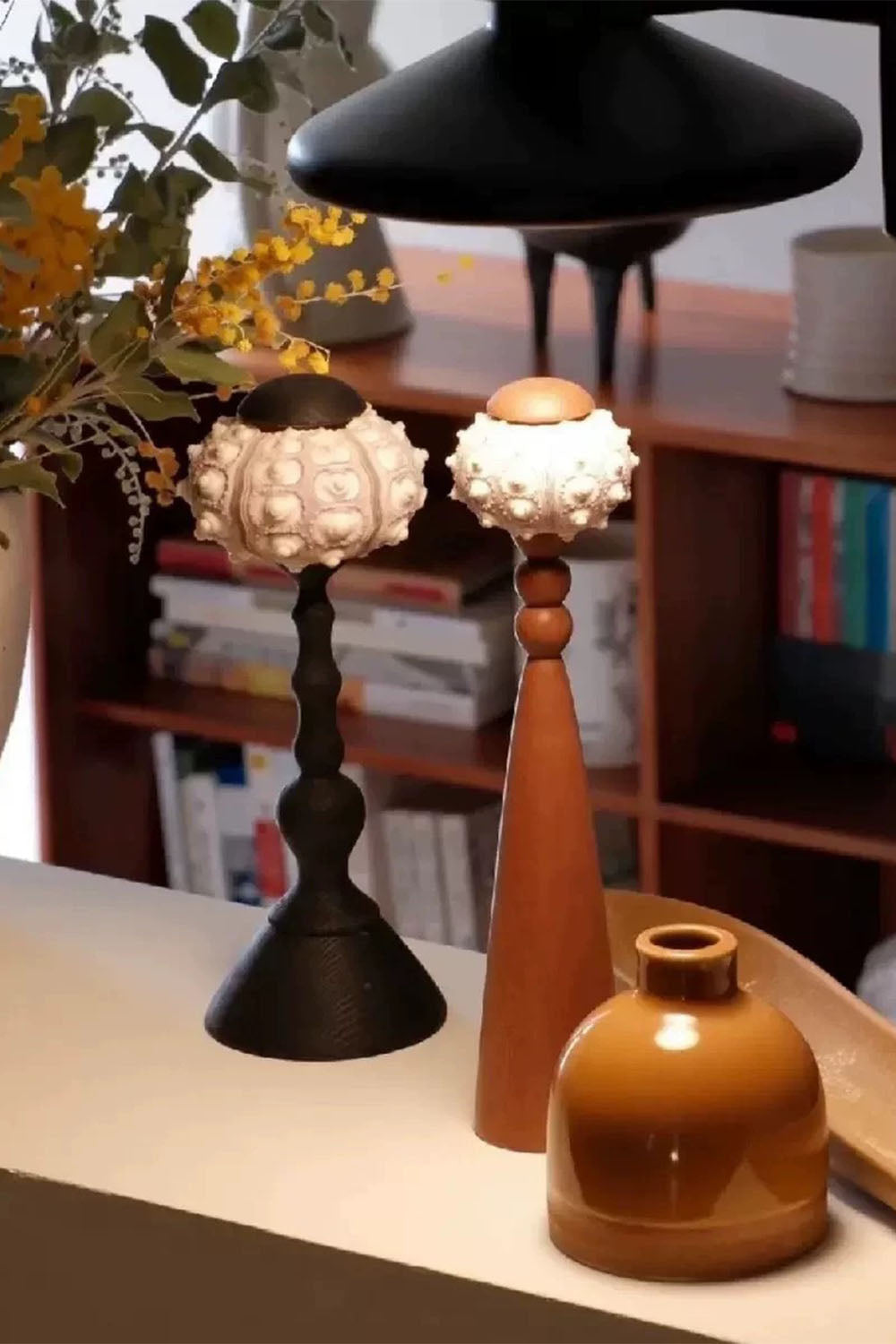 Used Sea Urchin Table Lamp