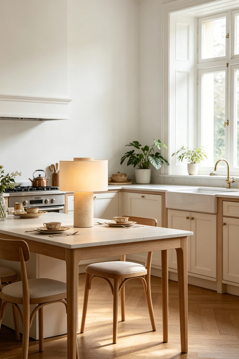 Veined Marble Table Lamp for Dining Room | Samu Lamp