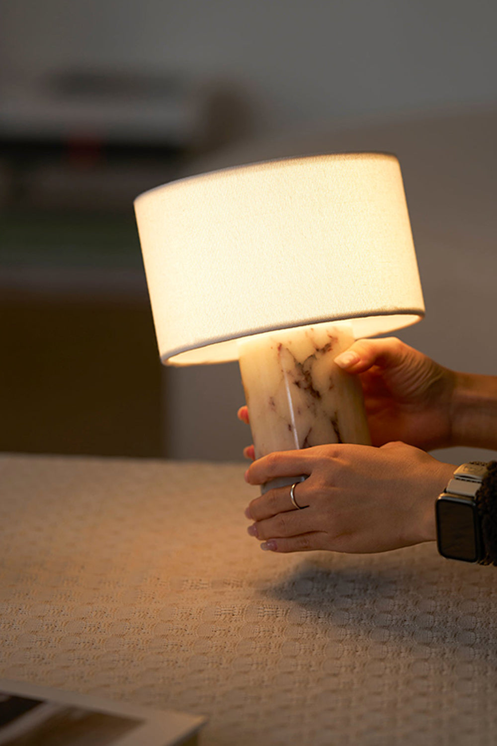 Veined Marble Table Lamp Samu Lamp
