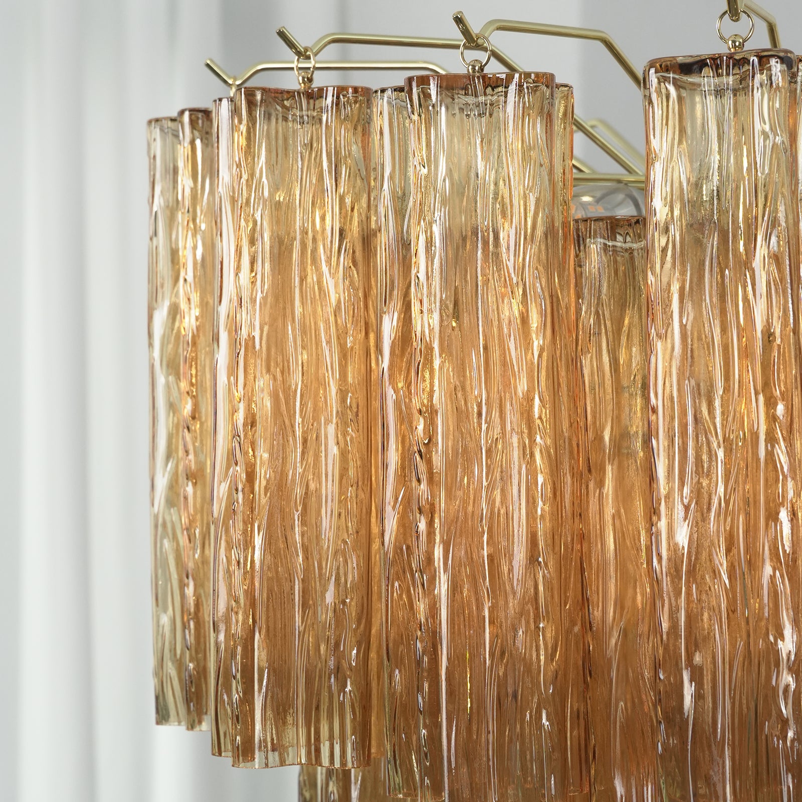 Textured Amber Glass