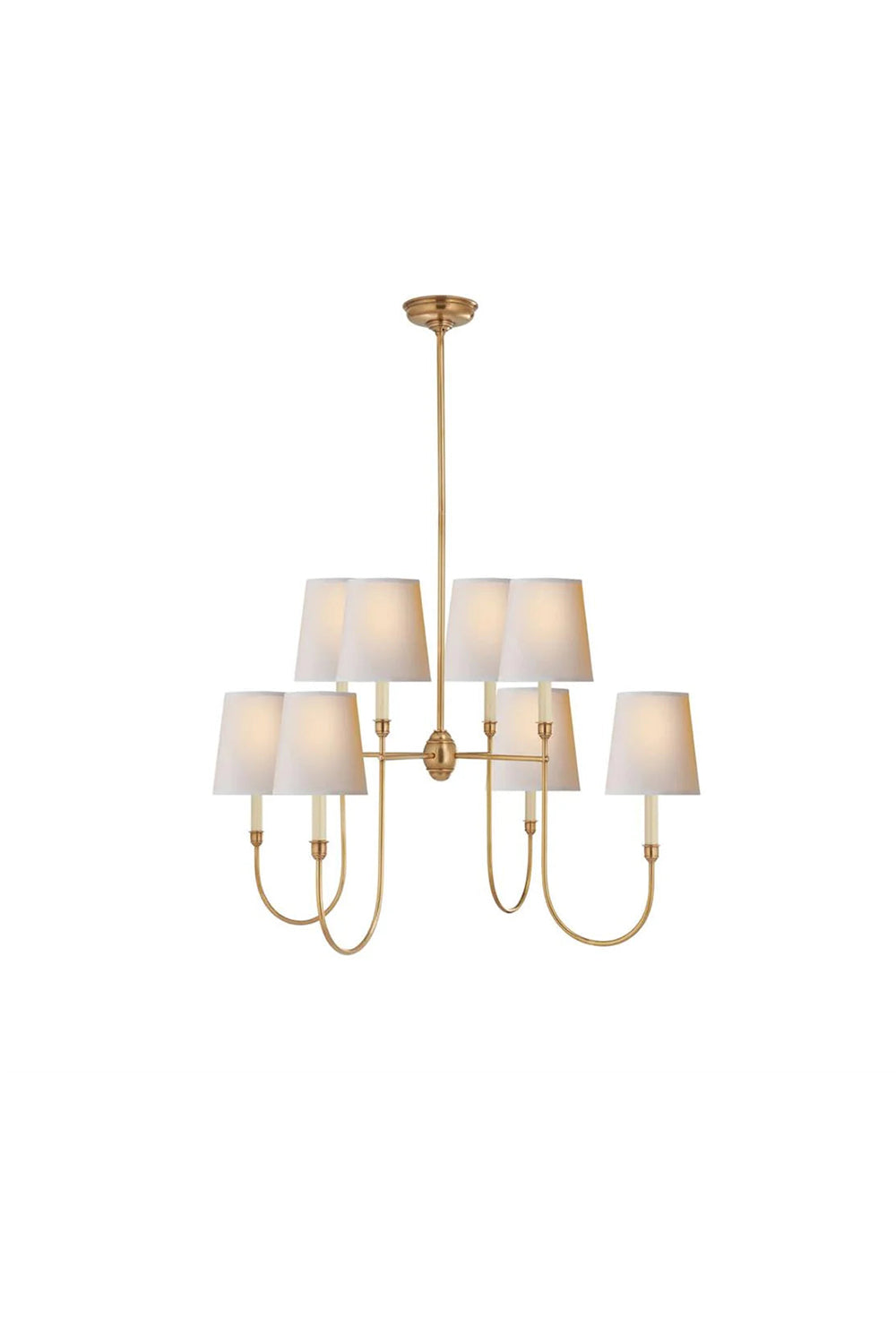 Modern Brass 8-Light Chandelier
