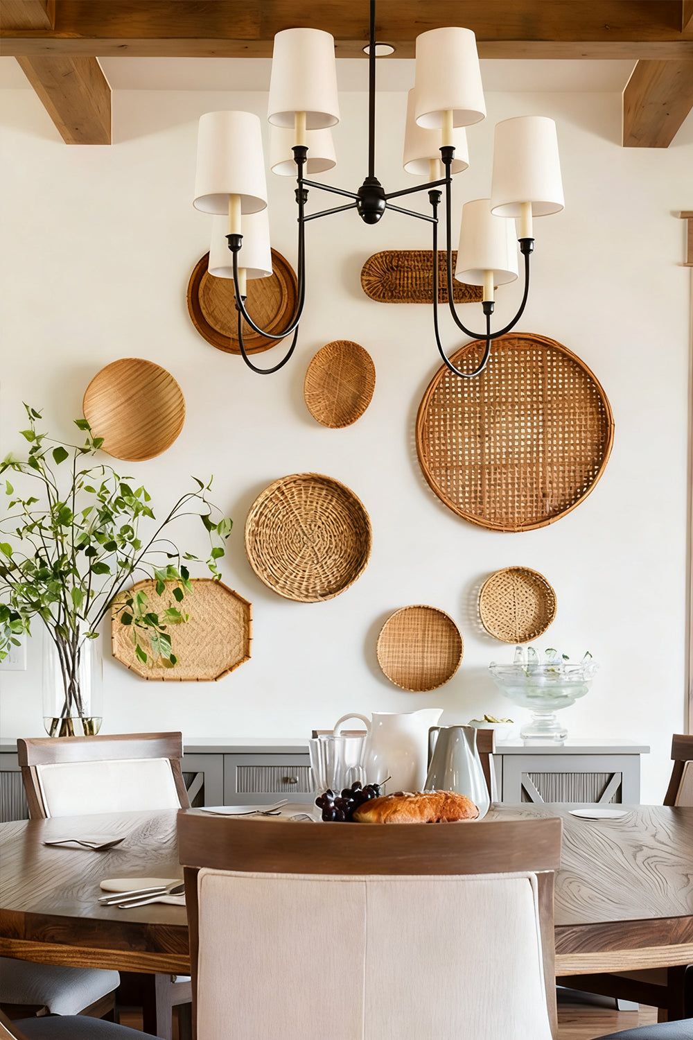 Modern Brass 8-Light Chandelier