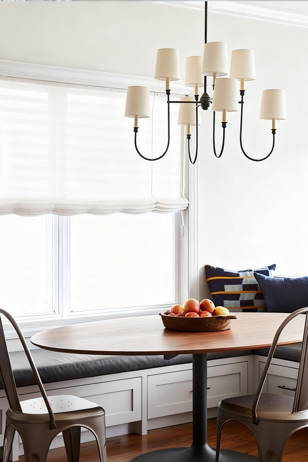 Modern Brass 8-Light Chandelier