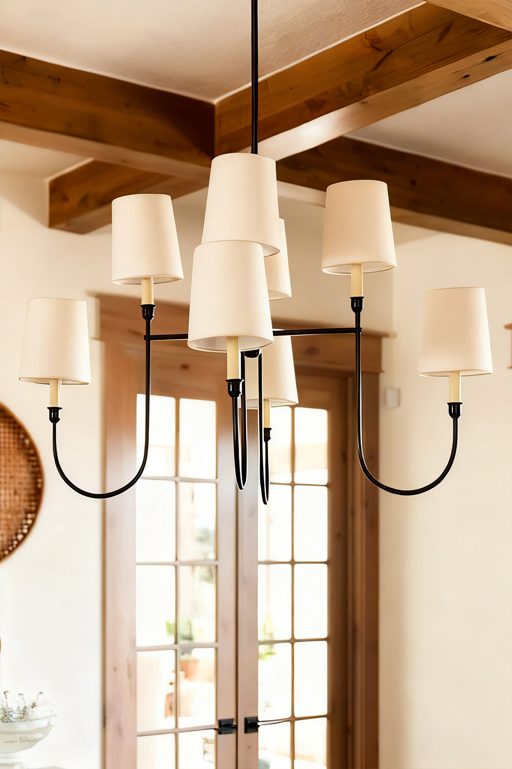 Modern Brass 8-Light Chandelier