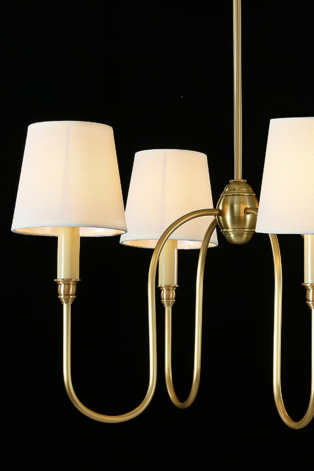 Modern Brass 4-Light Chandelier