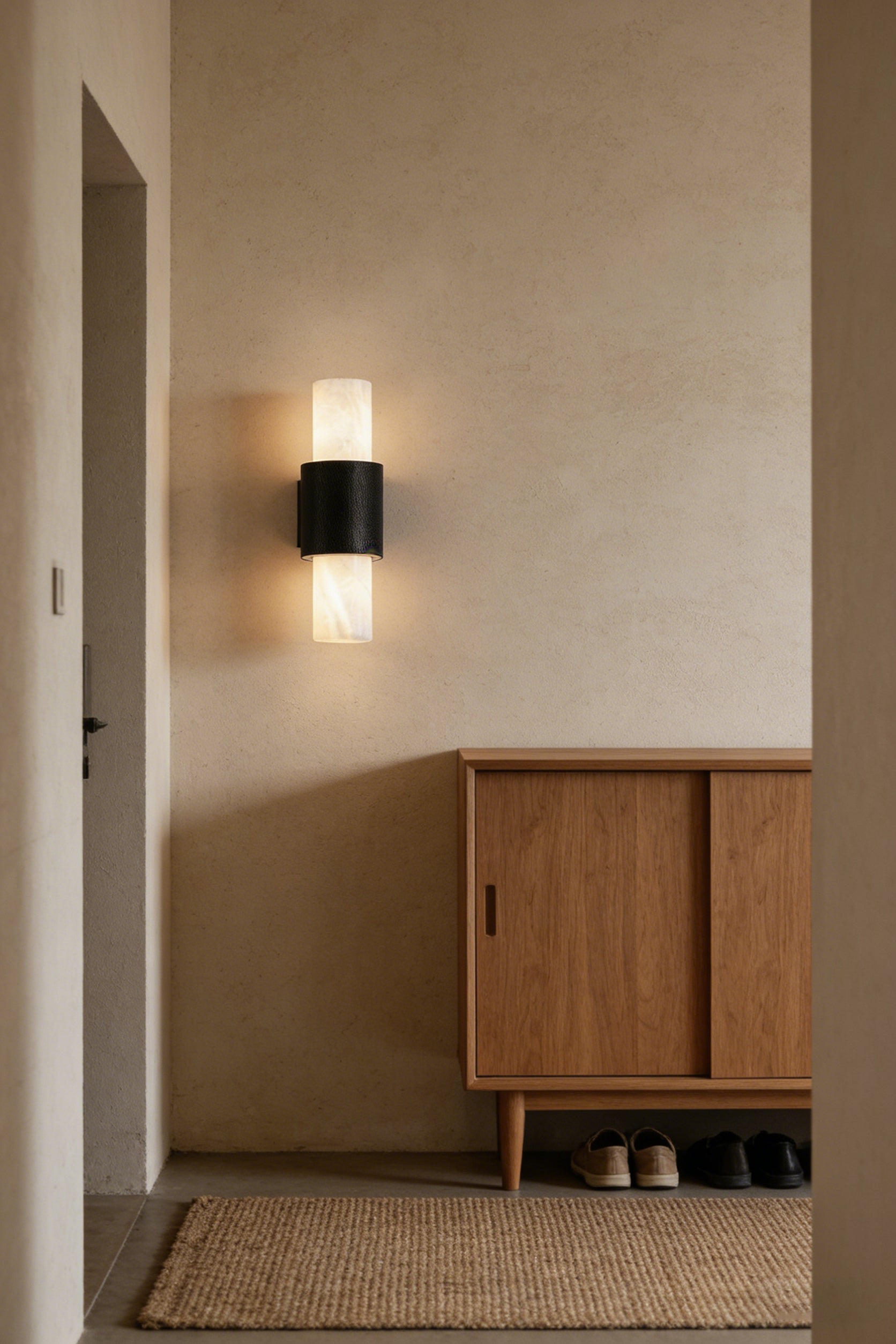 Vertical Alabaster Wall Sconce