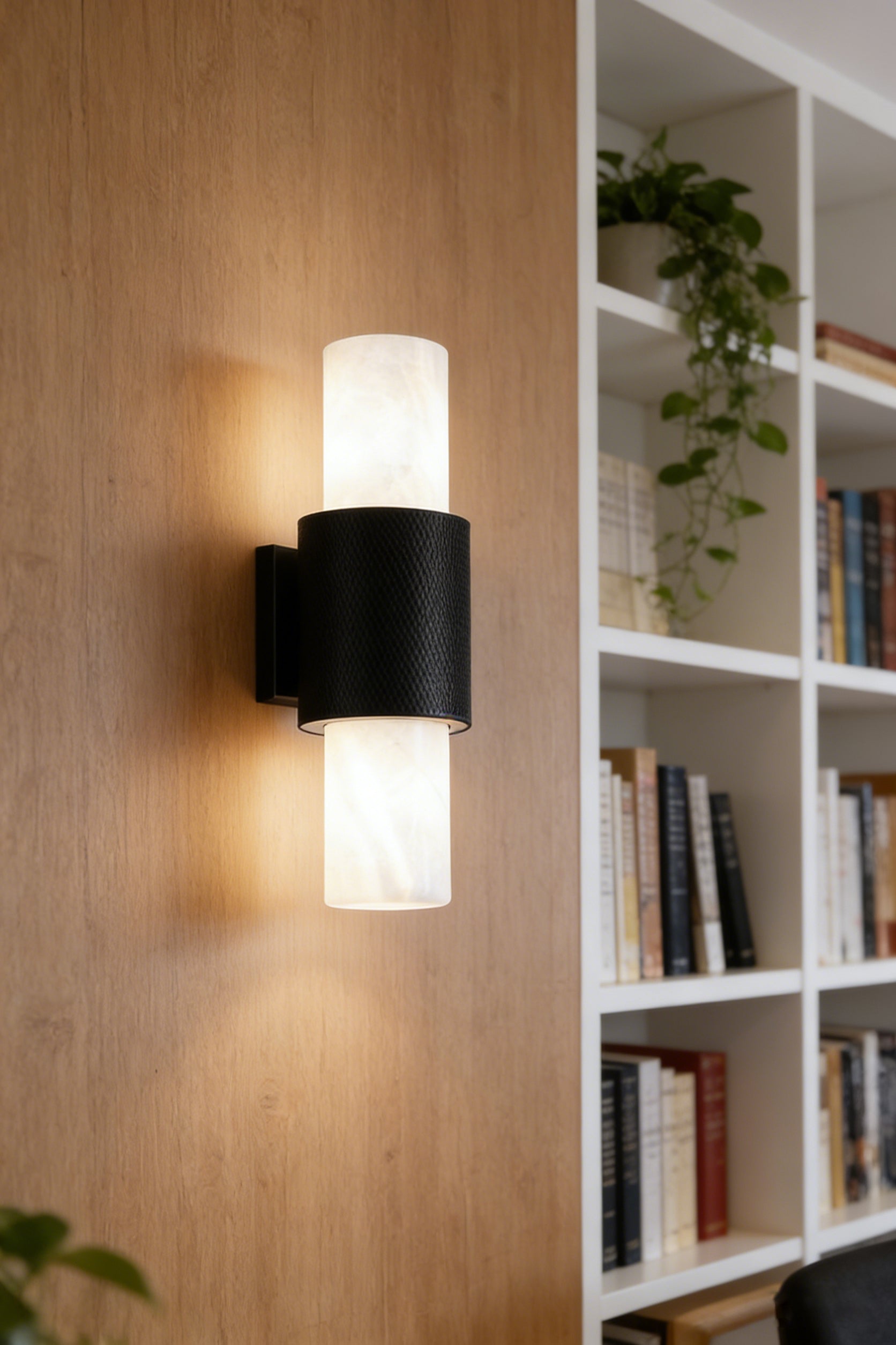 Vertical Alabaster Wall Sconce