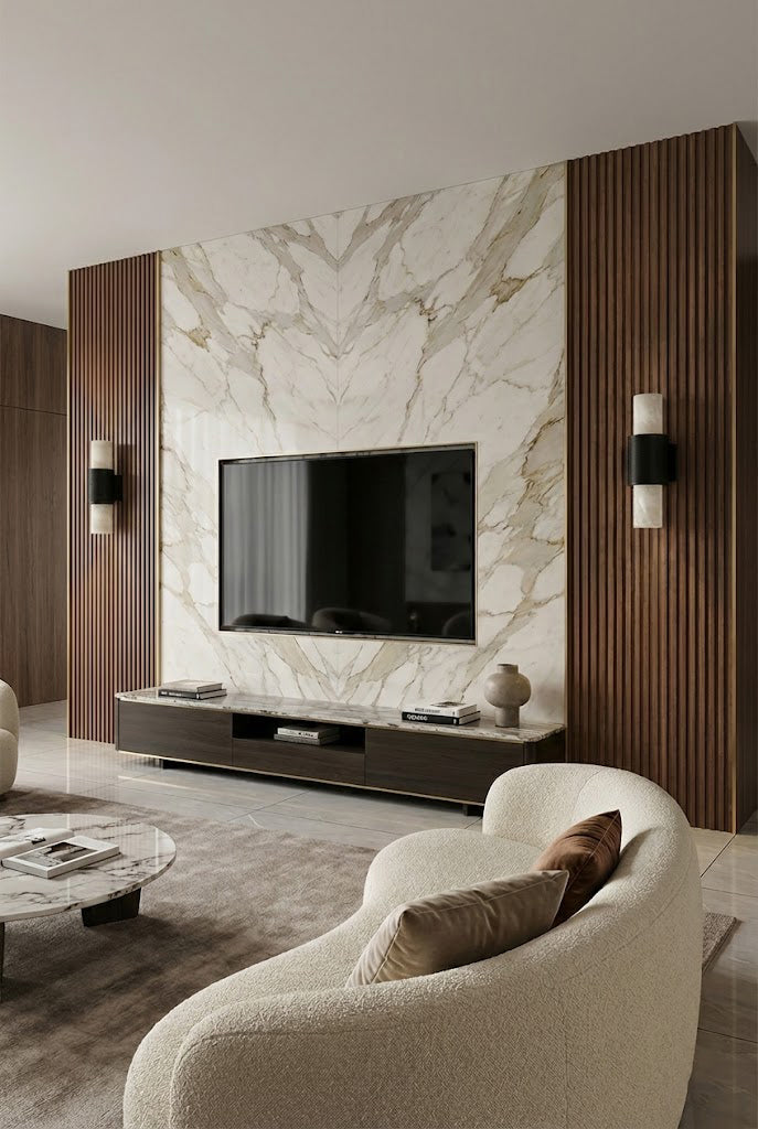 Vertical Alabaster Wall Sconce