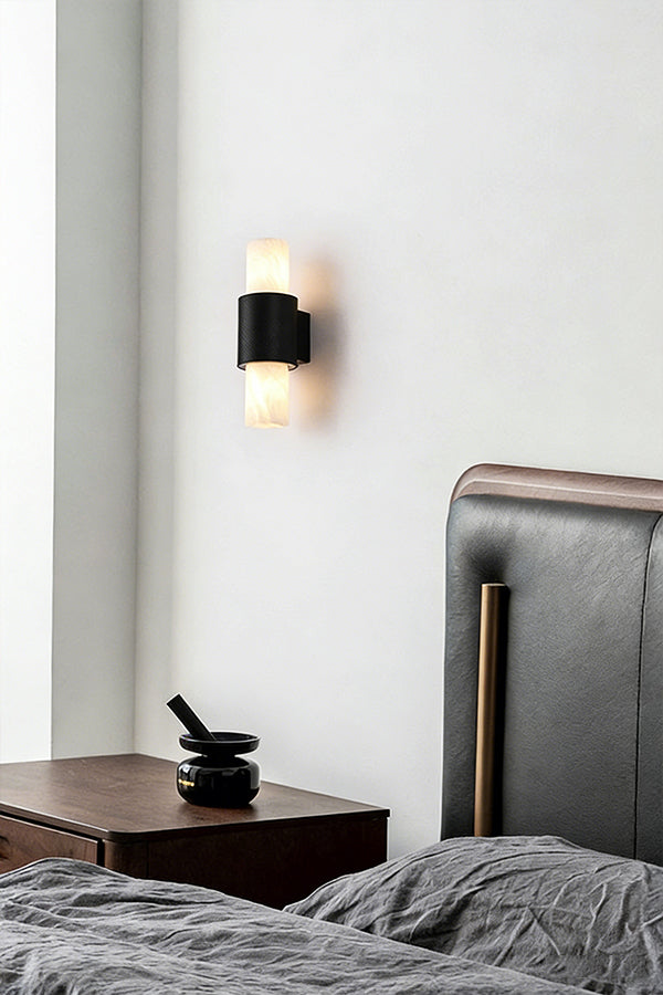 Vertical Alabaster Wall Sconce