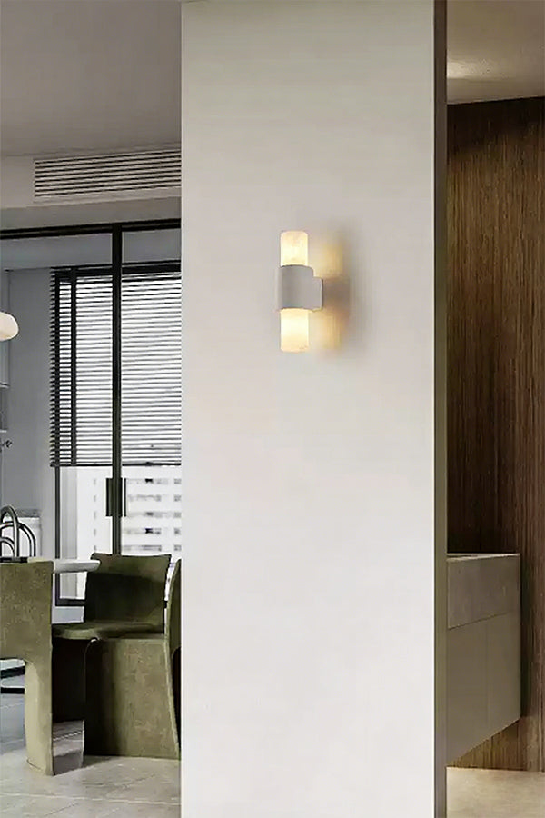 Vertical Alabaster Wall Sconce