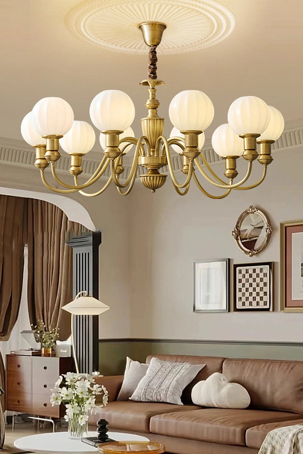 Vintage Brass Chandelier
