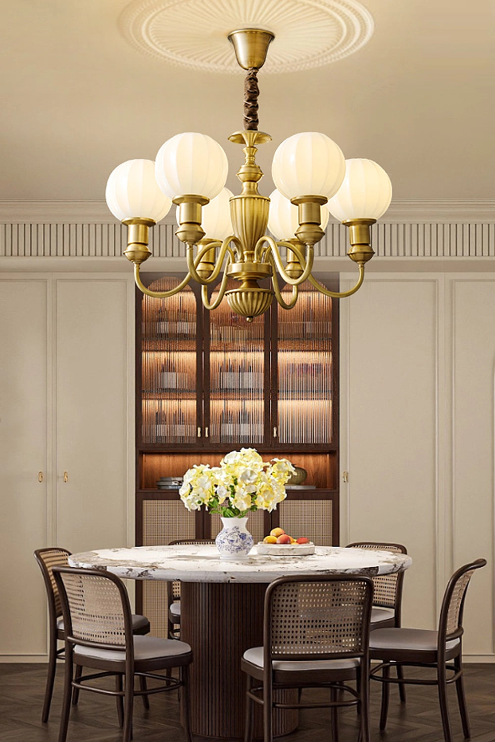 Vintage Brass Chandelier