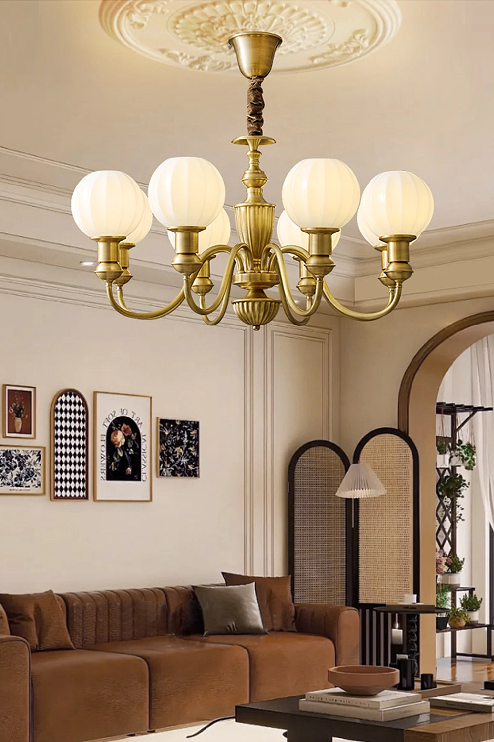 Vintage Brass Chandelier