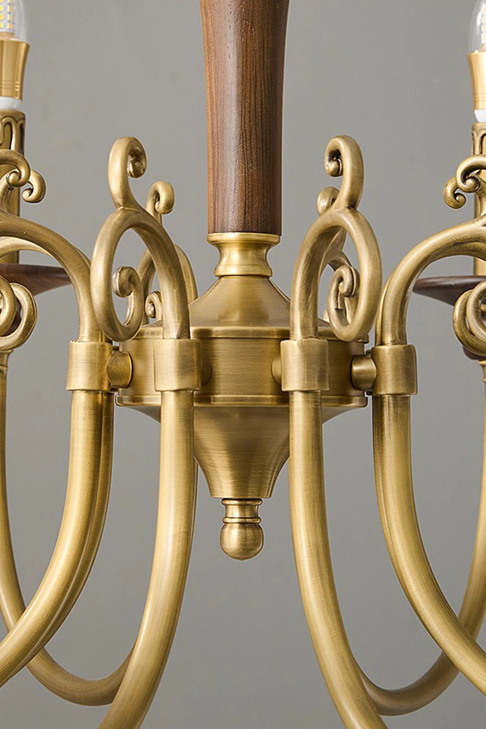 Vintage Candle Brass Chandelier
