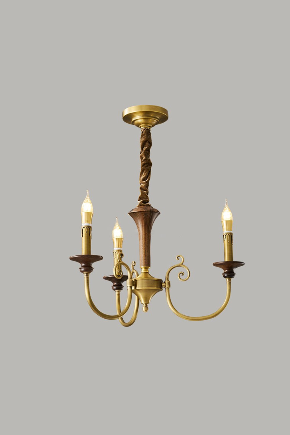 Vintage Candle Brass Chandelier