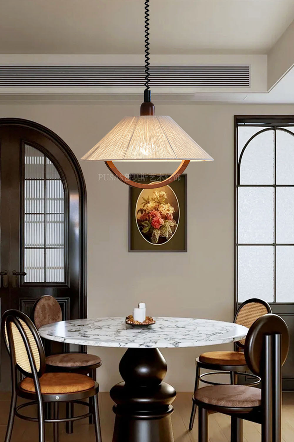 Vintage Cotton Pendant Lamp
