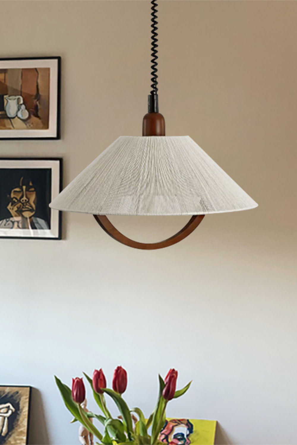Vintage Cotton Pendant Lamp