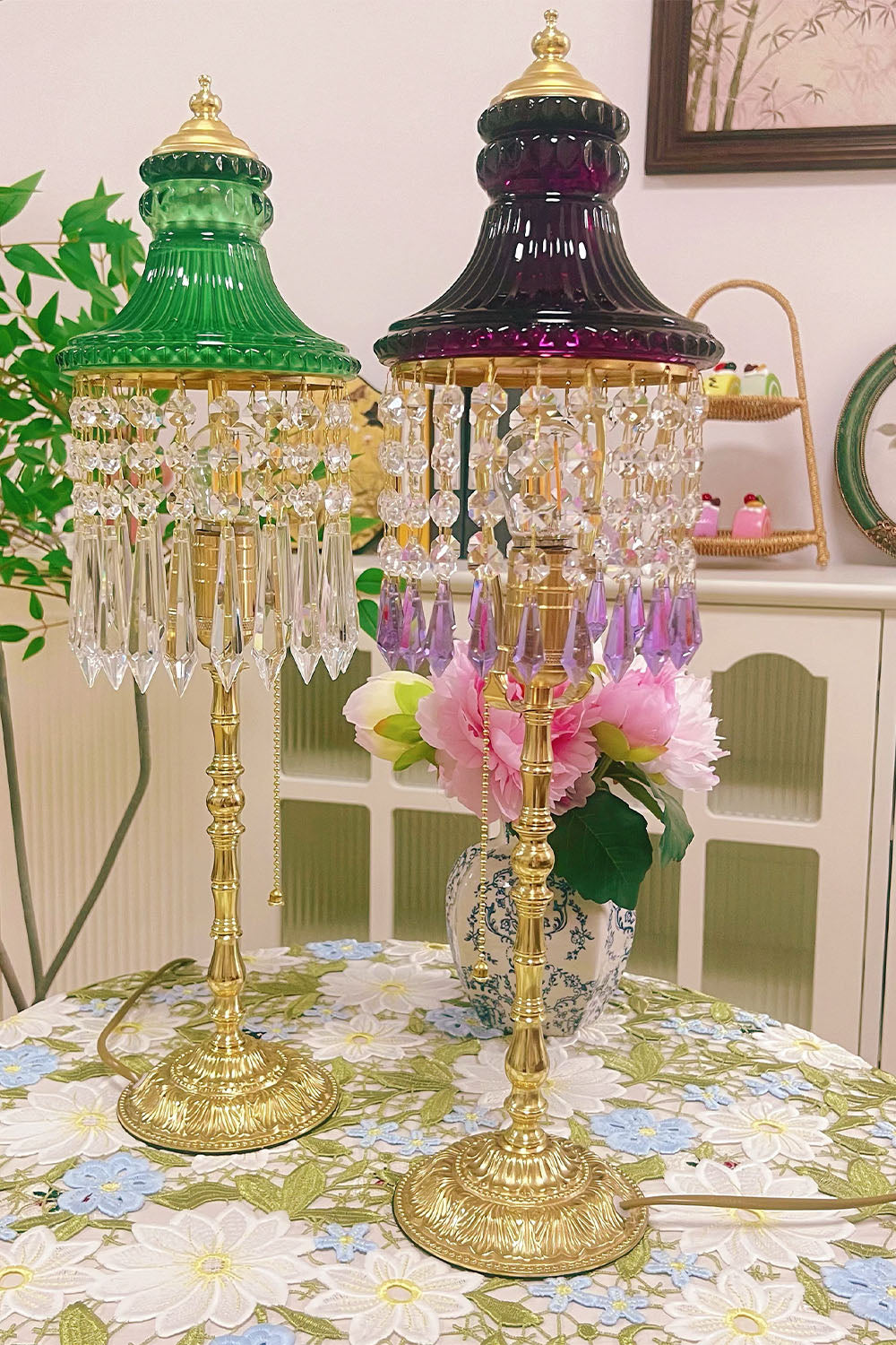 Vintage French Victorian Table Lamp