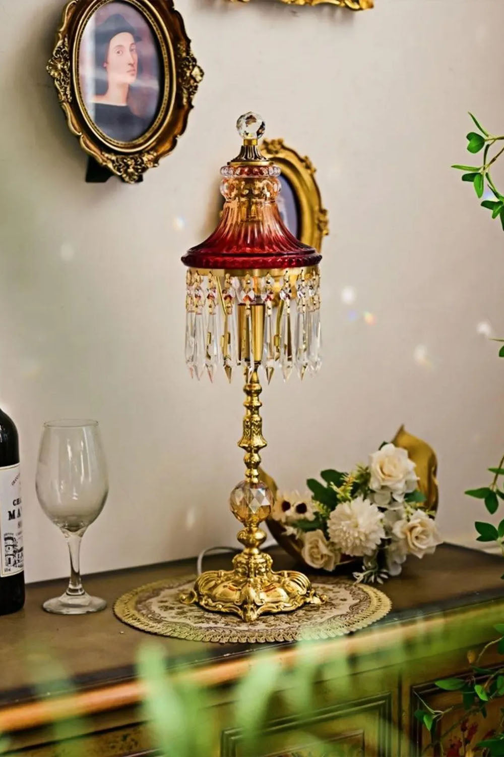 Vintage French Victorian Table Lamp