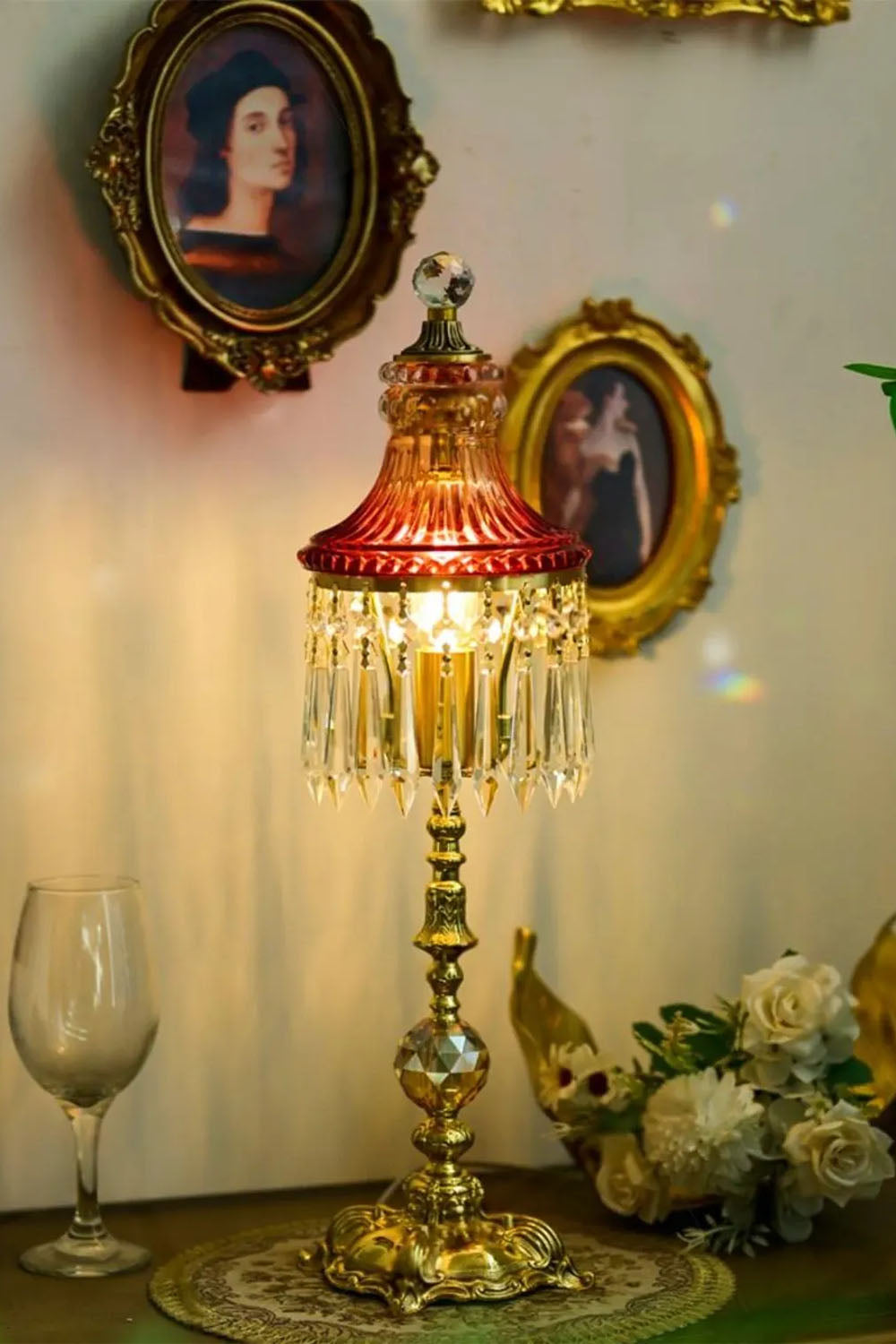 Vintage French Victorian Table Lamp