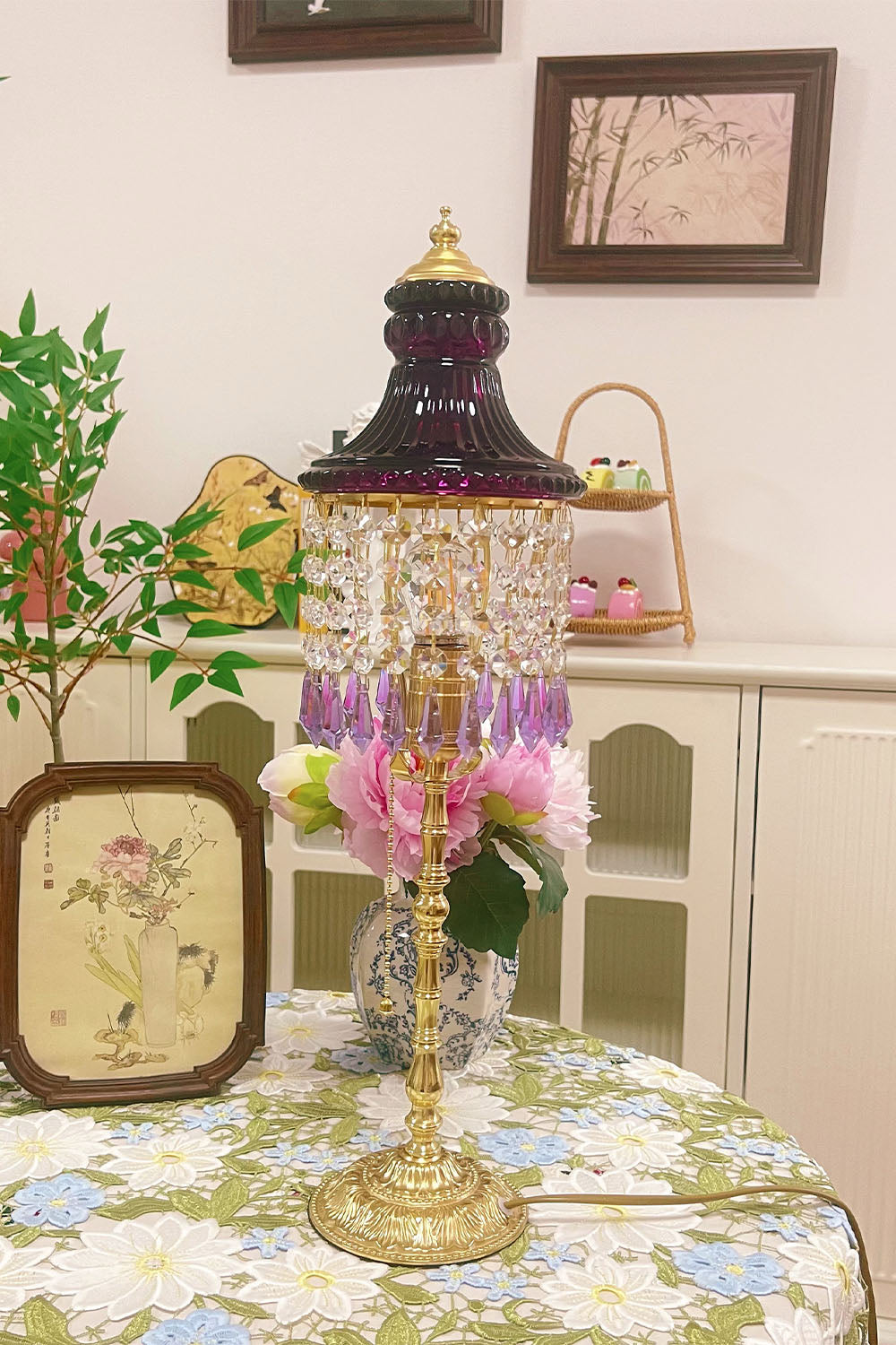 Vintage French Victorian Table Lamp