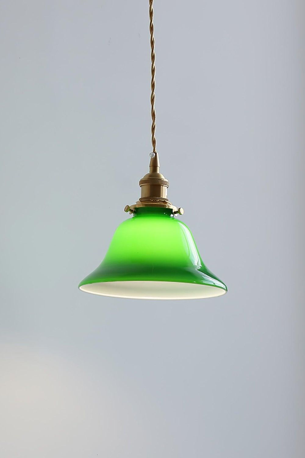 Vintage Green Bell Pendant Light