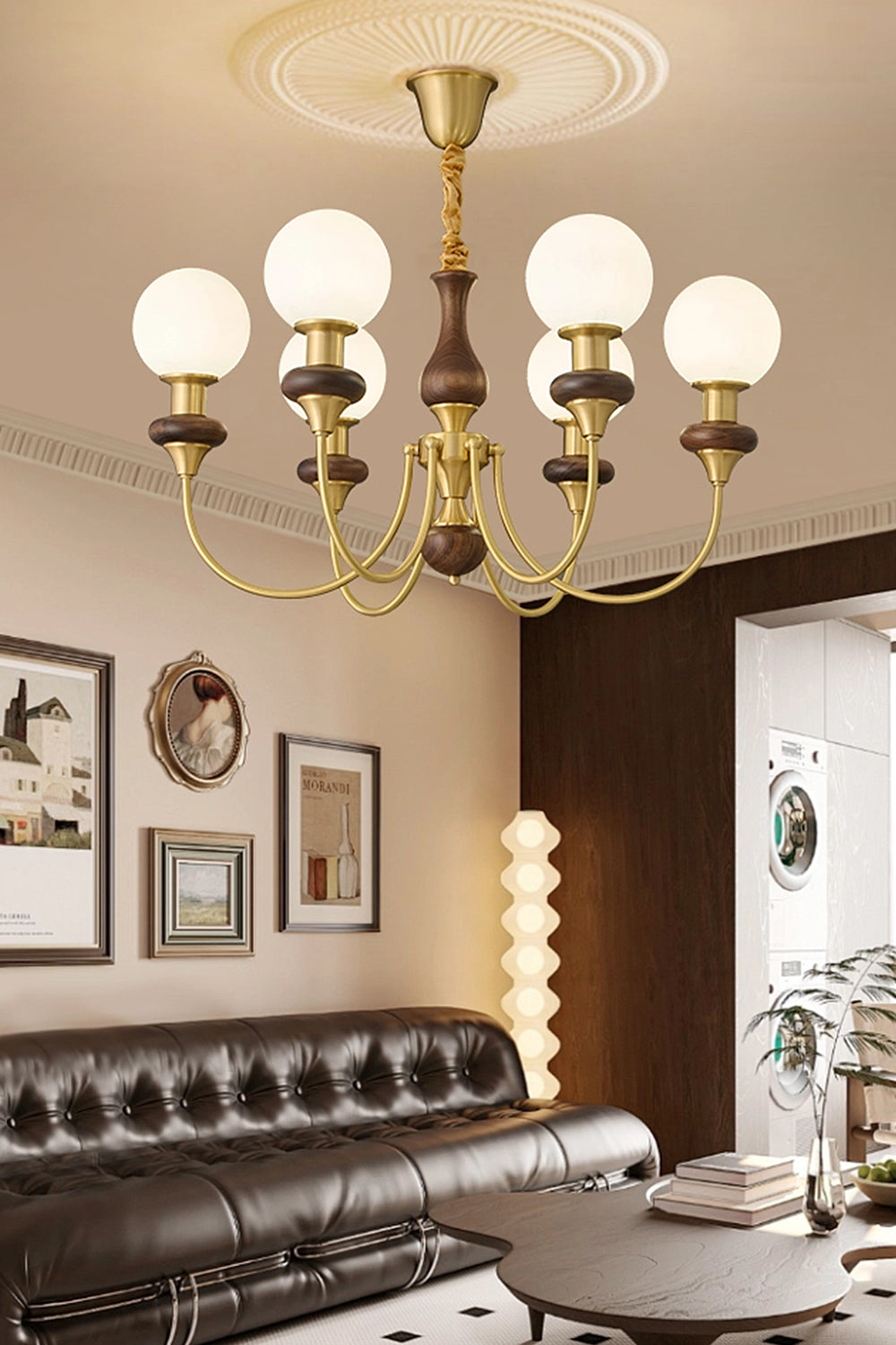 Vintage Monique Globe Chandelier