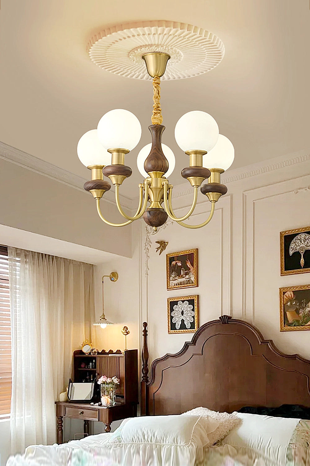 Vintage Monique Globe Chandelier
