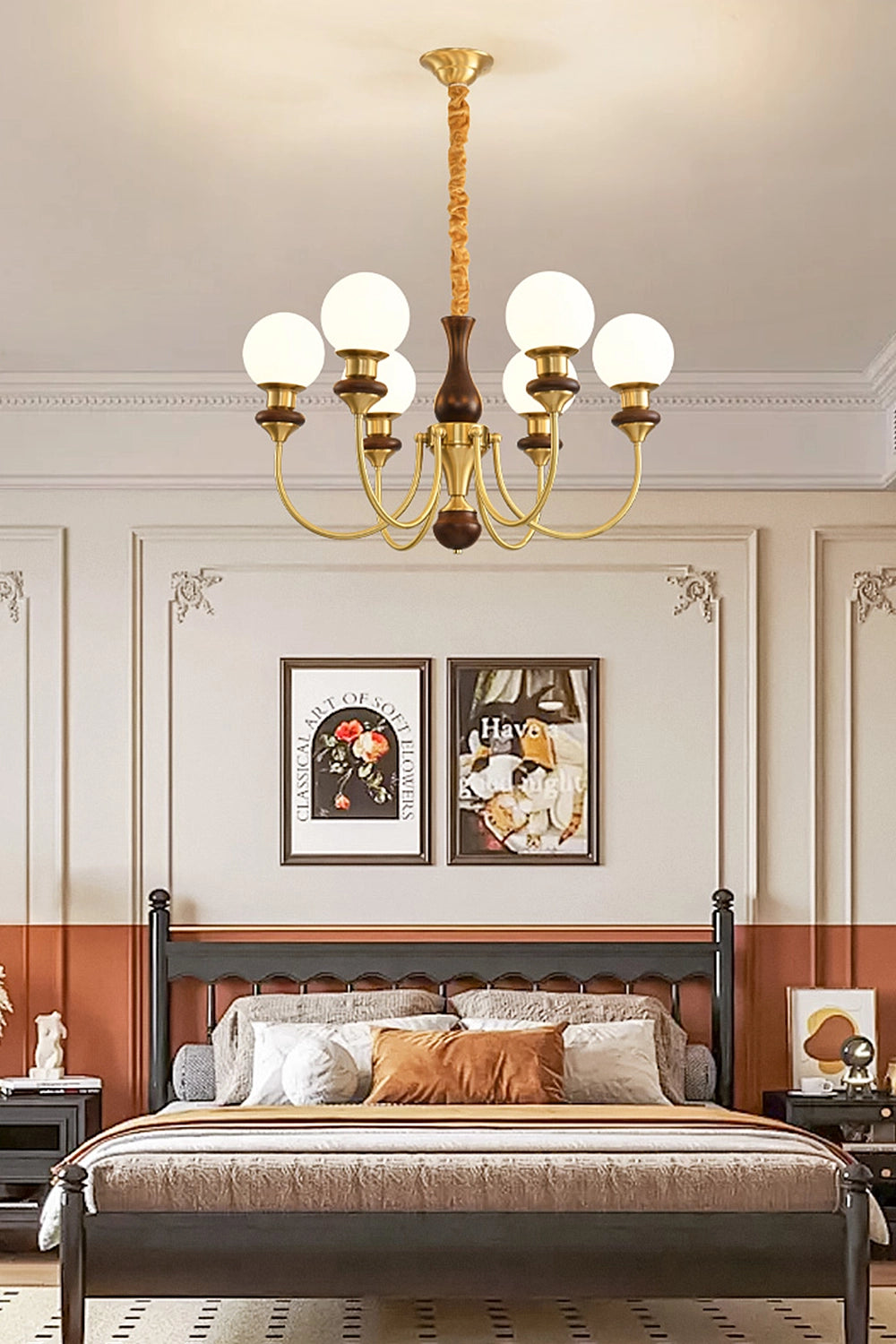 Vintage Monique Globe Chandelier