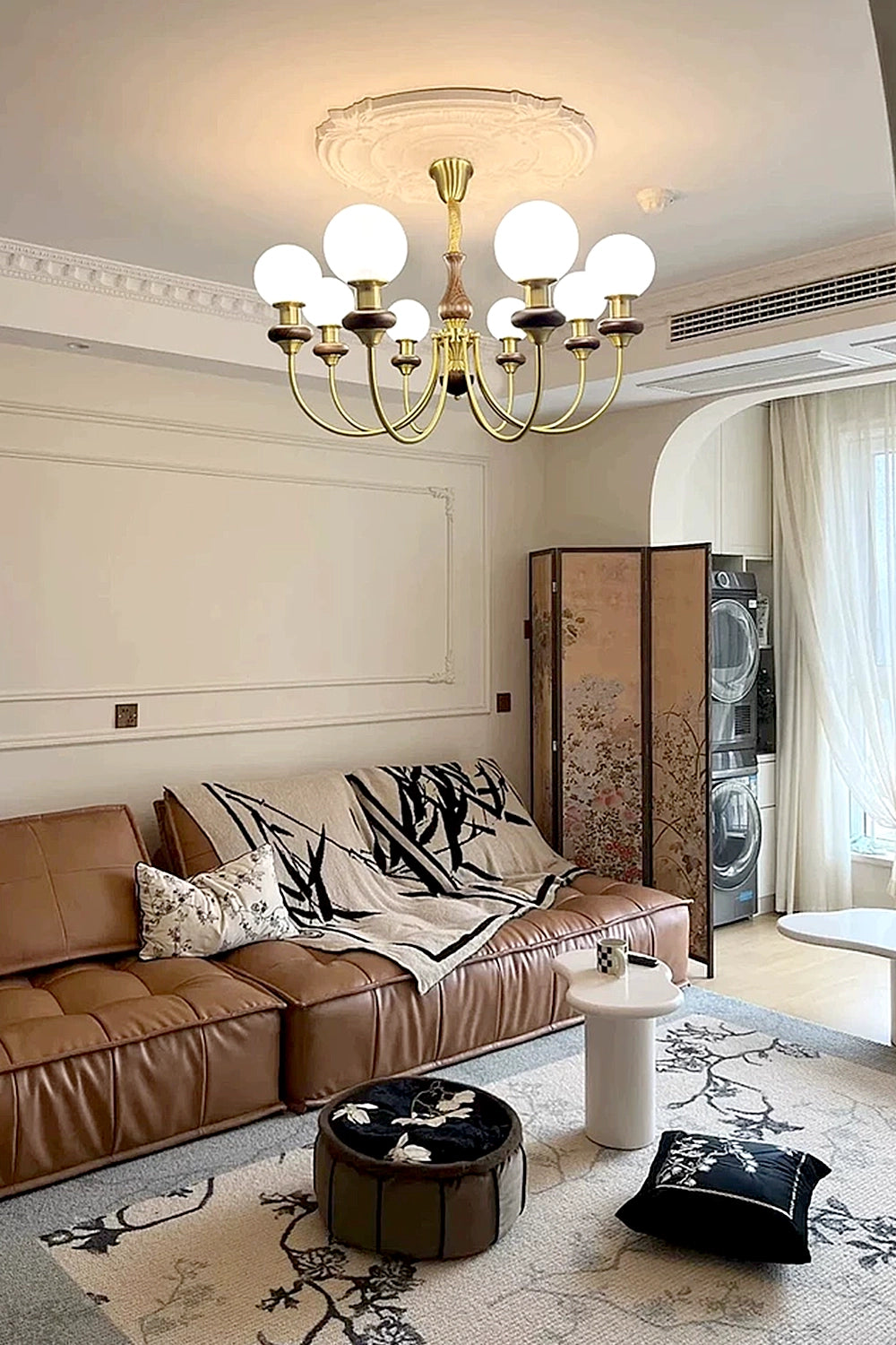 Vintage Monique Globe Chandelier