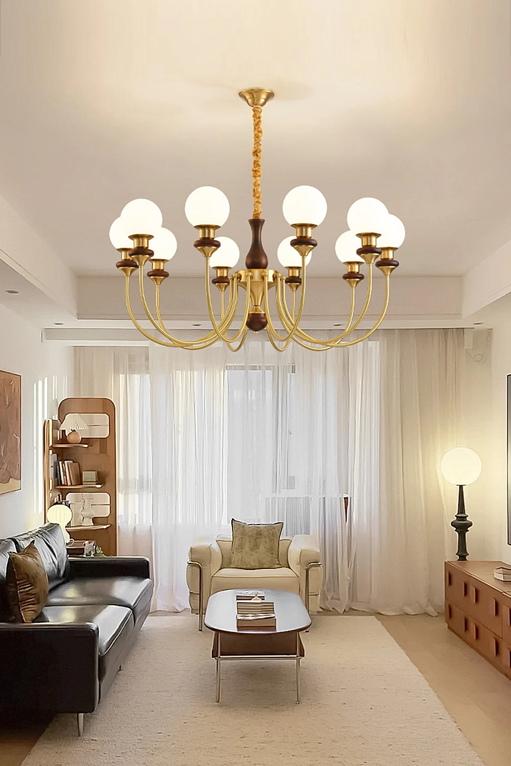 Vintage Monique Globe Chandelier