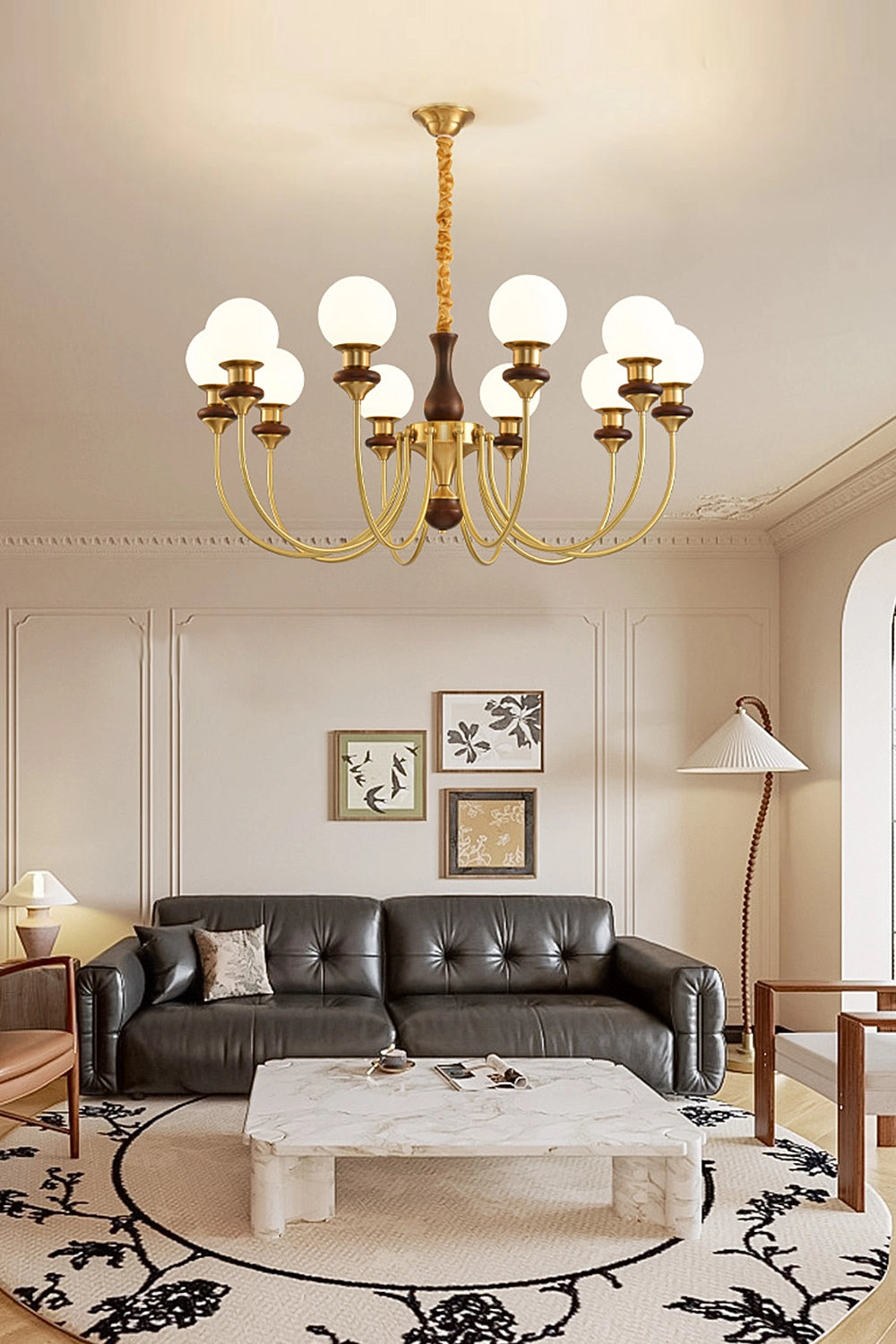 Vintage Monique Globe Chandelier