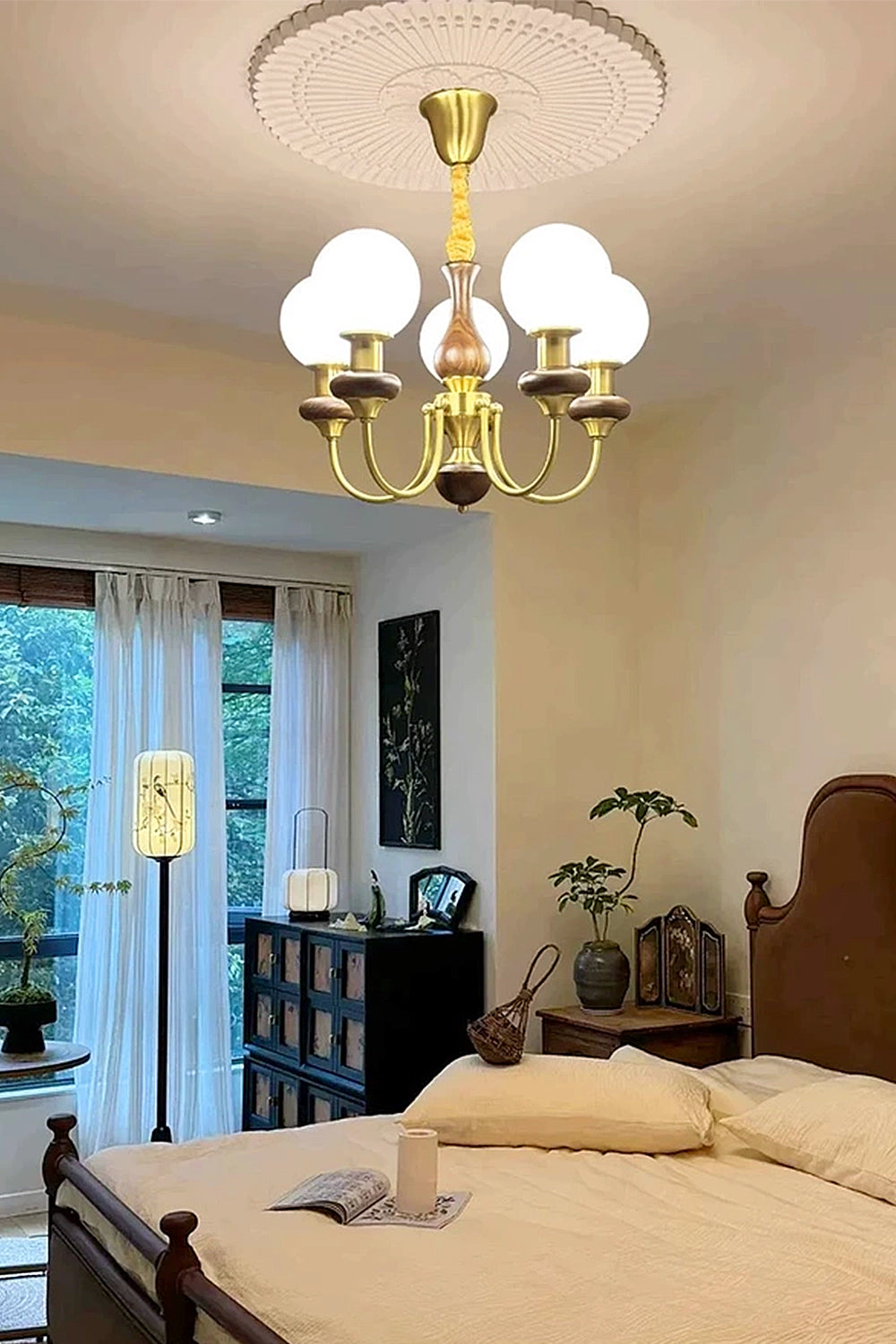 Vintage Monique Globe Chandelier