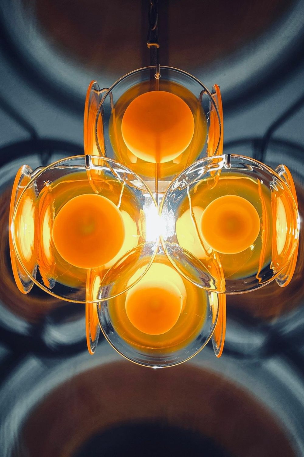 Vintage Art 18 Disk Orange Chandelier – SamuLighting