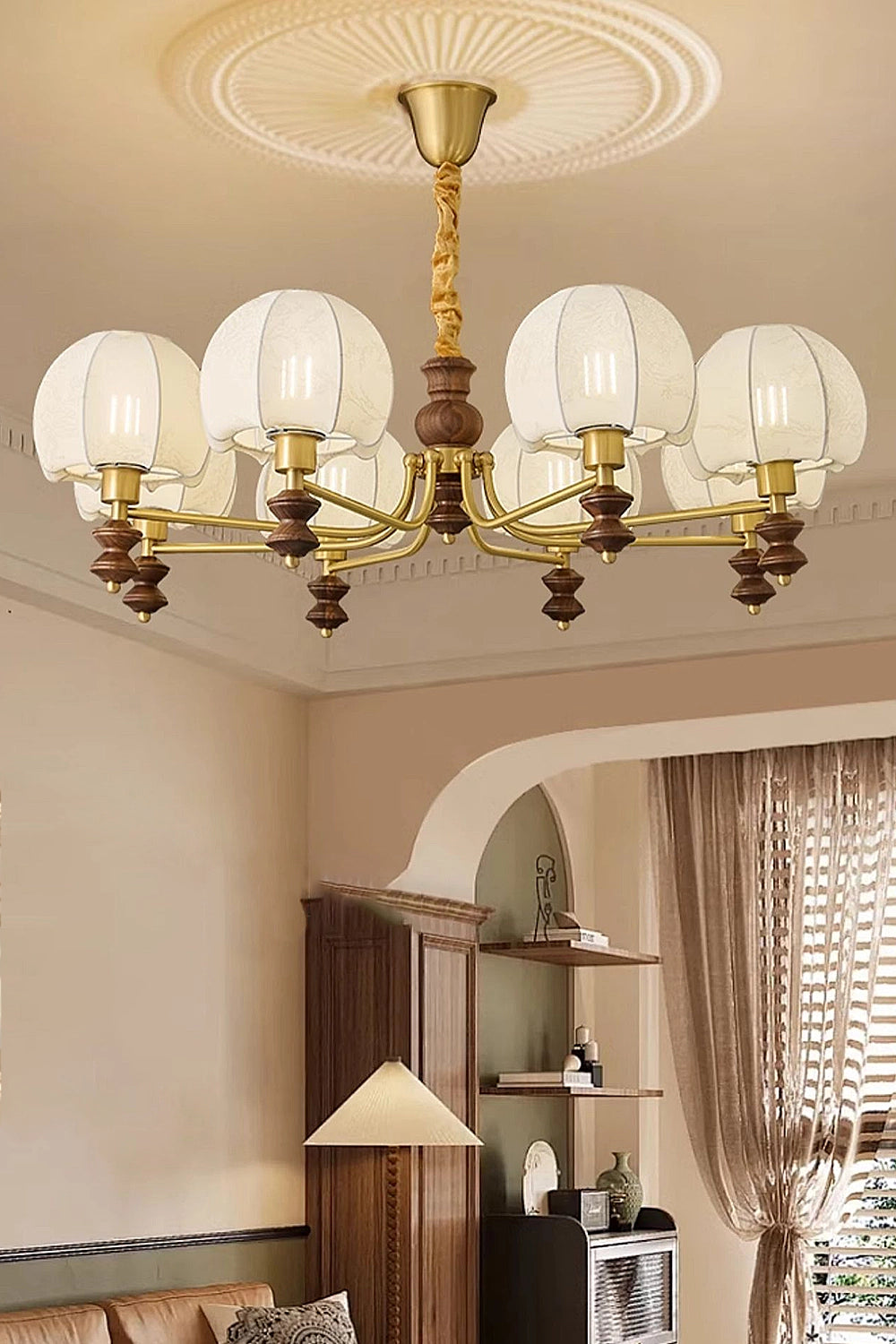 Vintage Mushroom Head Chandelier