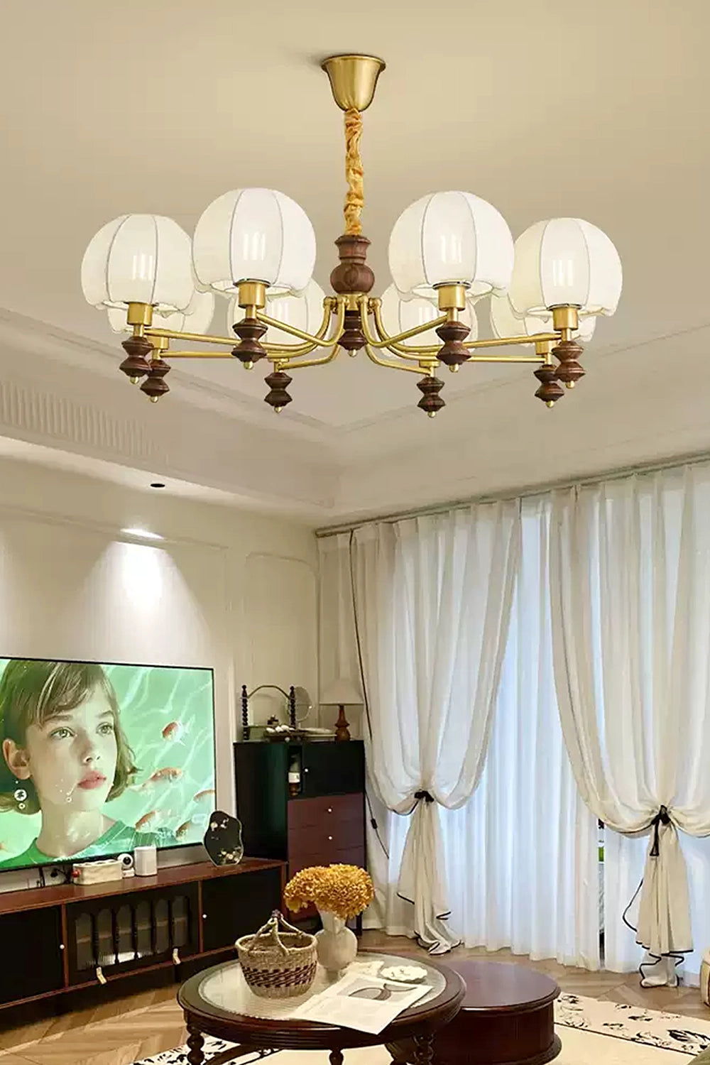 Vintage Mushroom Head Chandelier