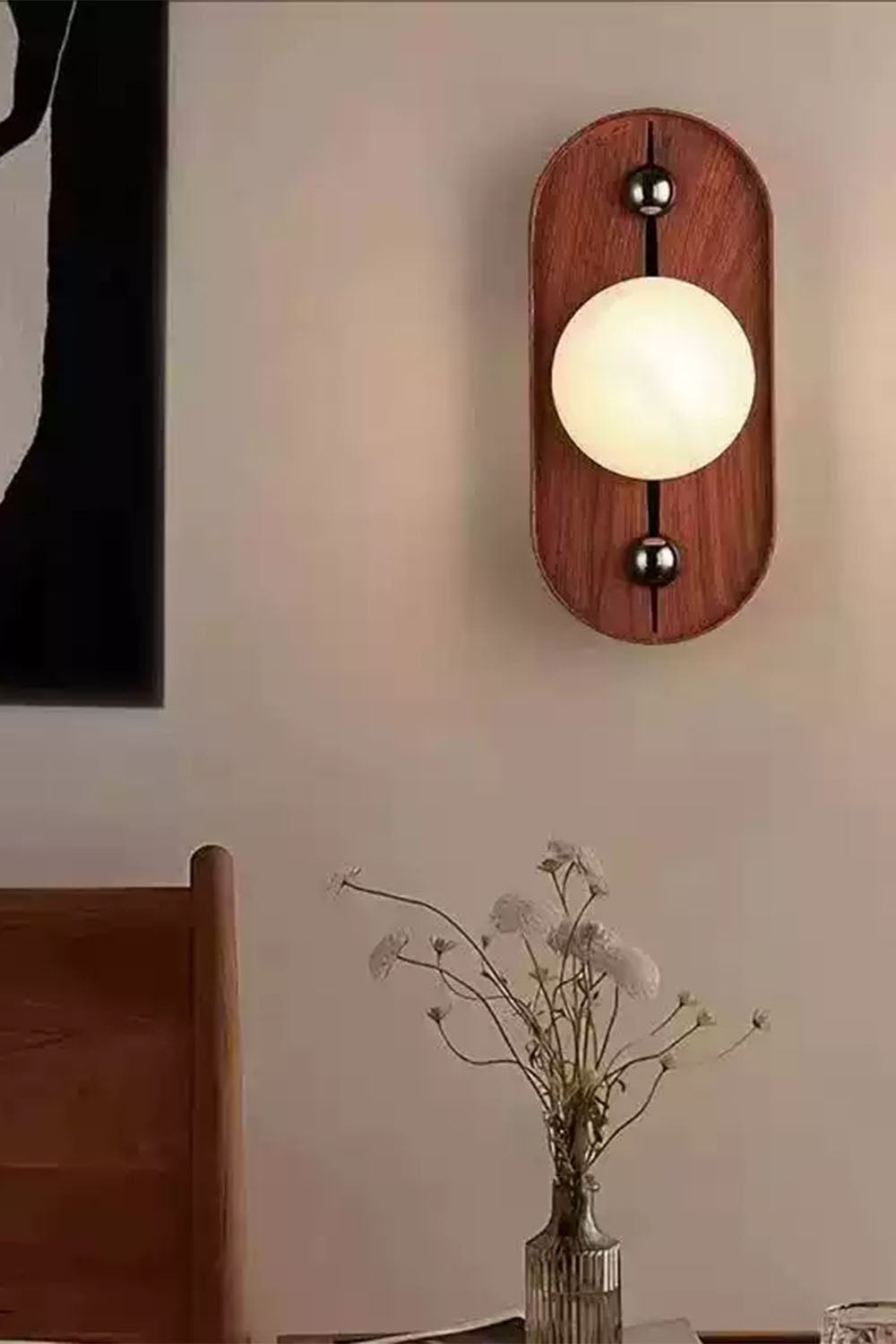 Vintage Odis Alabaster Wall Lamp