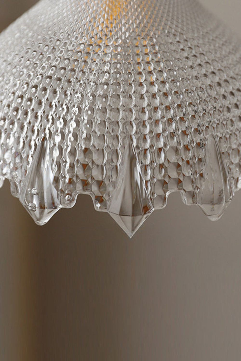 Vintage Textured Glass Pendant Light