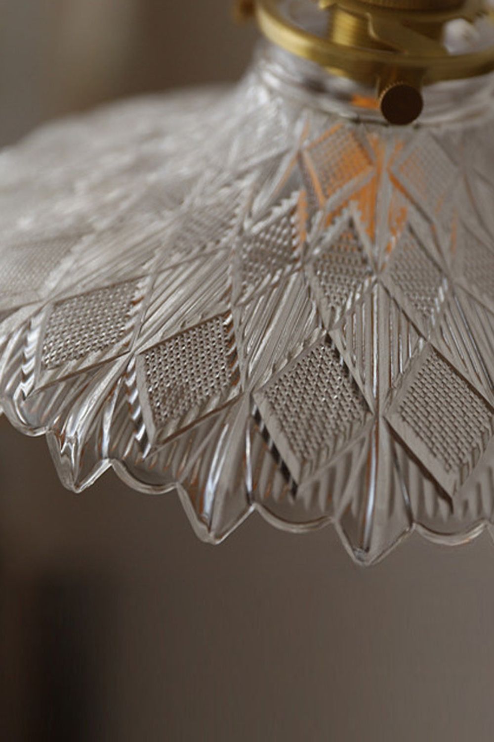 Vintage Textured Glass Pendant Light