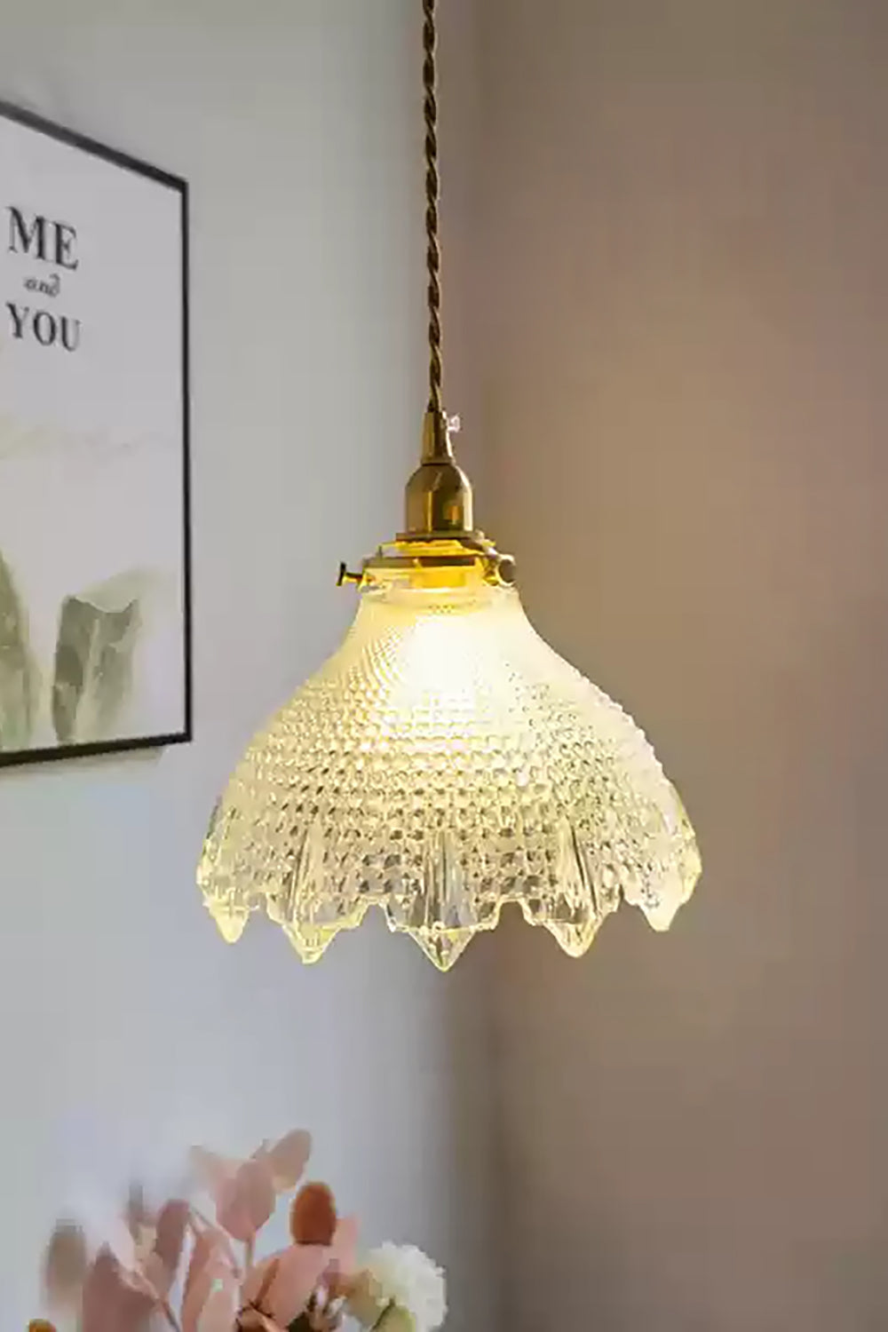 Textured glass pendant cheap