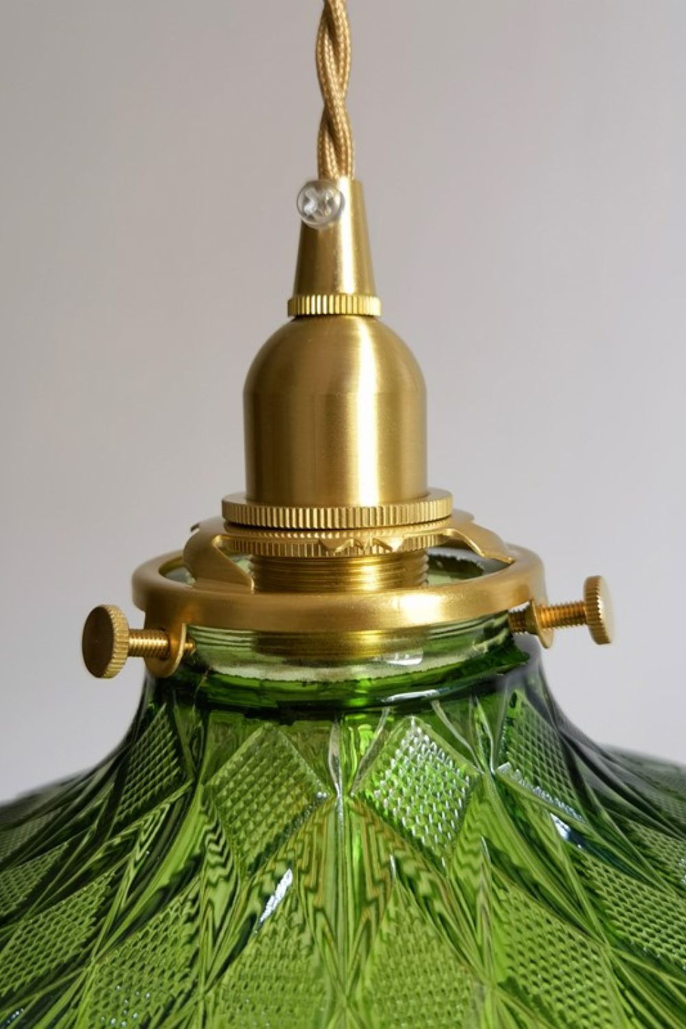 Vintage Textured Glass Pendant Light