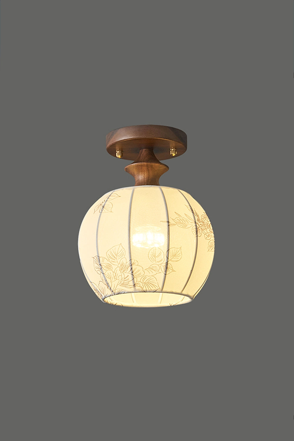 Vintage Walnut Ceiling Light