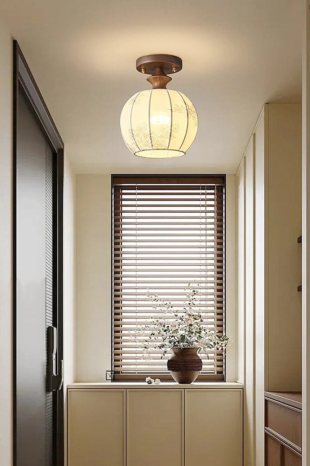 Vintage Walnut Ceiling Light
