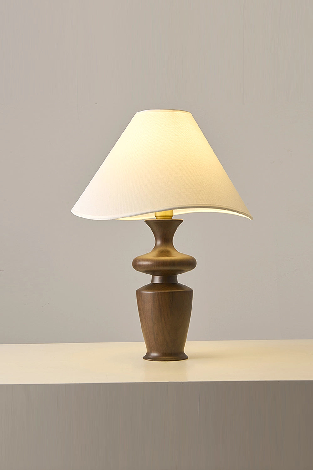 Vintage Walnut Table Lamp
